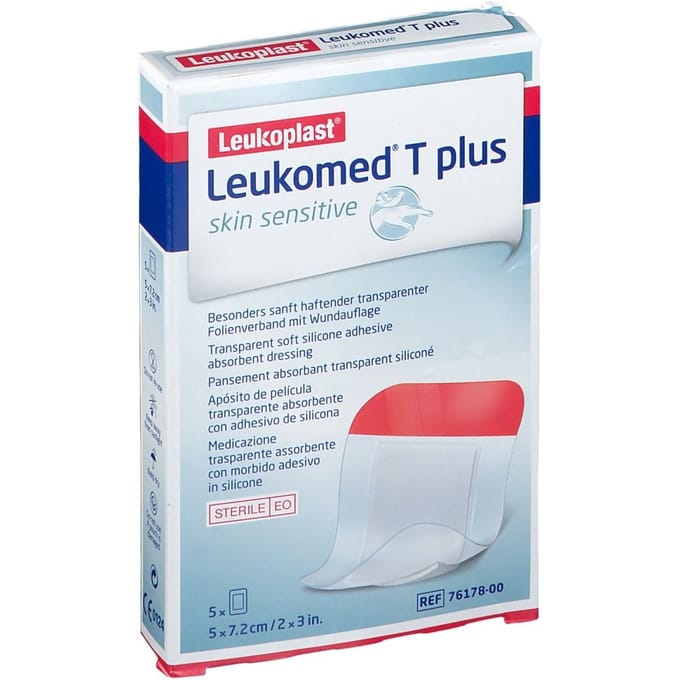 Leukomed T Plus Skin Sensitive 7,2x5cm 5 Pleister