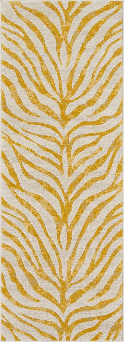 SURYA Cybele vloerkleed zebra boho geel beige