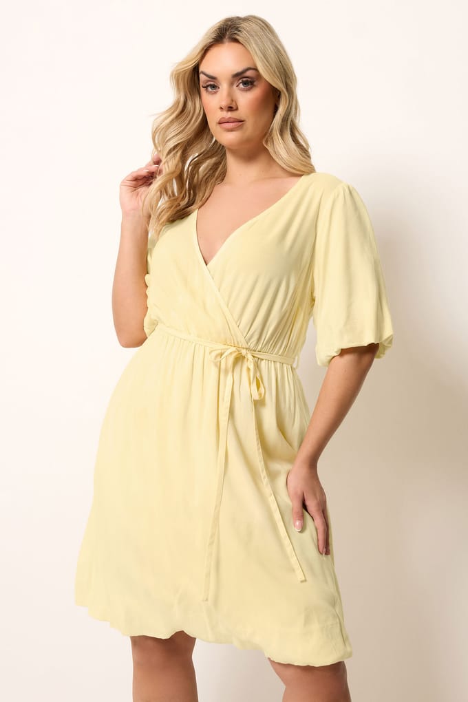 Yours Gele Wikkeljurk Met Ballonzoom Size 42