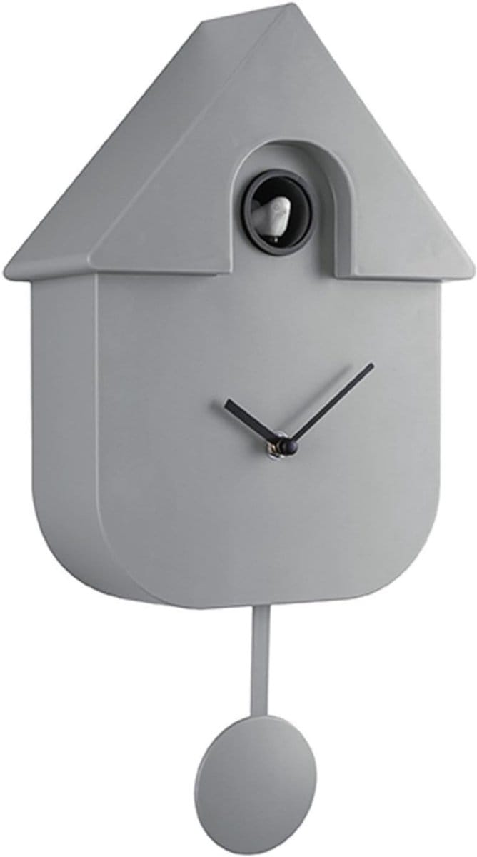 Core® Koekoeksklok Modern - Wandklok - Uurwerk - Grijs- 31cm x 4cm x 24cm