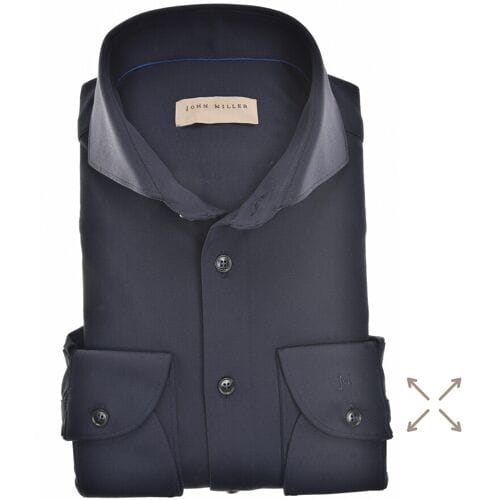 John Miller Overhemd Tailored Hyperstretch Long Sleeve Navy / male
