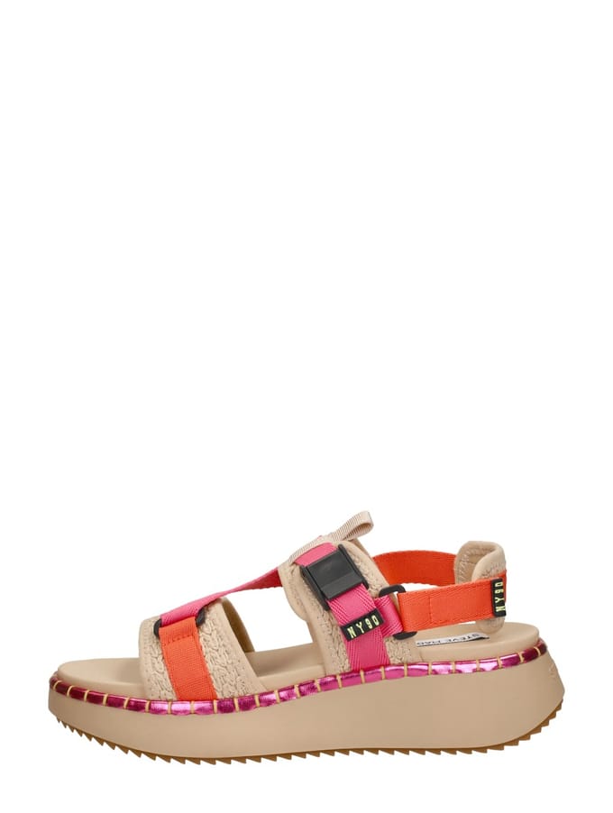 Steve Madden Decorum Sandalen Plat - Fuchsia - Maat 38