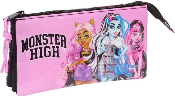 Safta Triple Monster High Drama Etui Roze Man