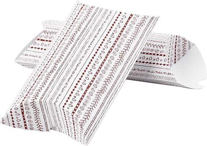 Cadeaudoosje, doodles, afm 18x15x6 cm, 300 gr, rood, 3 stuk/ 1 doos