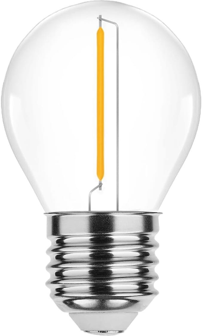 Modee E27 LED Filament Lamp 1W - 70lm - 2700K - Extra Warm Wit - LED Kogellamp G45 - Vervangt 10W Gloeilamp