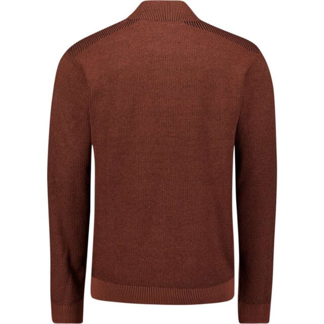 No Excess Pullover Half Zip Plated Structure Knit Terra Größe: S | Pullover Outlet | Herren