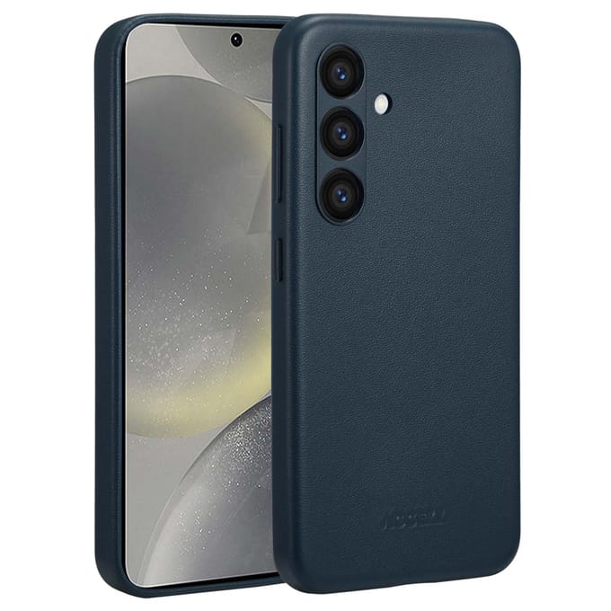 Accezz Hoesje - Geschikt voor Samsung Galaxy S24 - Magnetische Ring Leather Backcover - Nightfall Blue