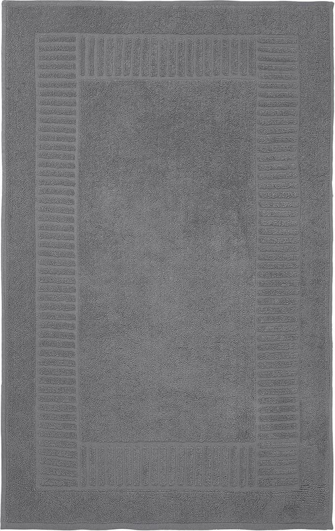 Set van 2 badmatten 50x80 cm | 100% katoen | douchemat kleur antraciet grijs