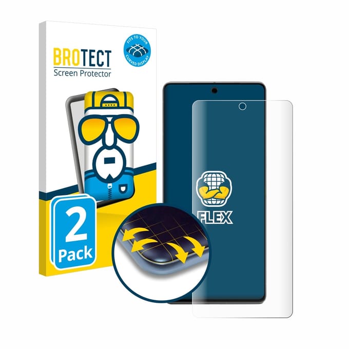 BROTECT - Screenprotector voor Google Pixel 7 Pro (case-friendly) - Folie Beschermfolie transparant volledig dekking - 2 Stuks