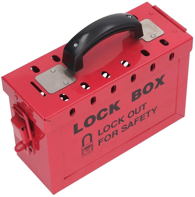 Dailygoods- Lockout Box Rood Poedercoating - Roestvrij Staal