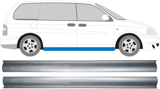 Reparatie dorpel voor Kia Carnival 1998-2006 / Links = Rechts / Set