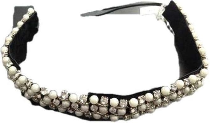Hoofdband Vicki met pareltjes en strass