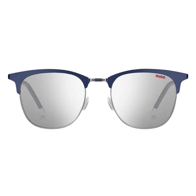 Hugo Boss Heren 1208 0KU0 Gespiegelde Zonnebril (Blauw/zilver)