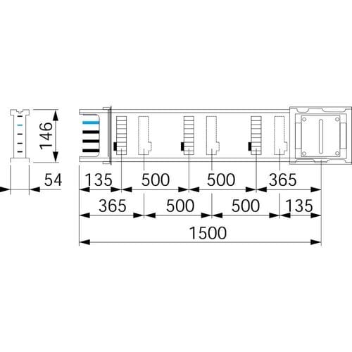 Schneider Electric KSA400ED4156 KSA400ED4156 Railverdeler Inhoud: 1 stuk(s)