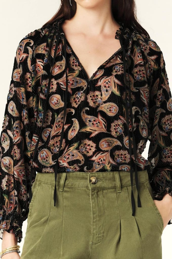 BA&SH Blouse Ruiz Noir Taglia: L | Maglie a manica lunga Outlet | Donna
