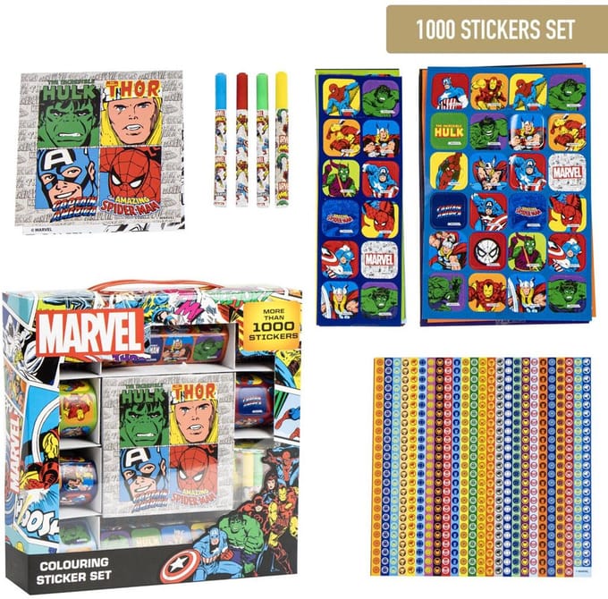 Avengers Stickerset Kind – 1000 Stickers – Knutselen Meisjes en Jongens
