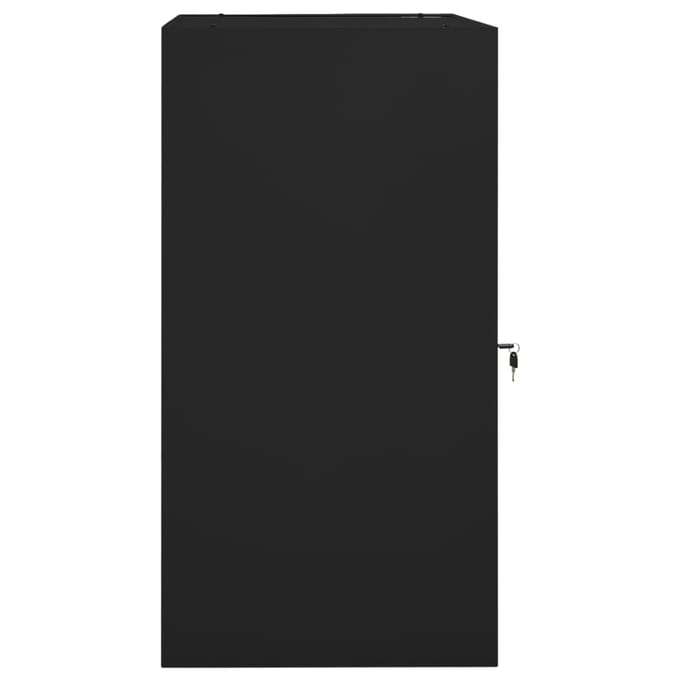 vidaXL - Zadelkast - 53x53x105 - cm - staal - zwart