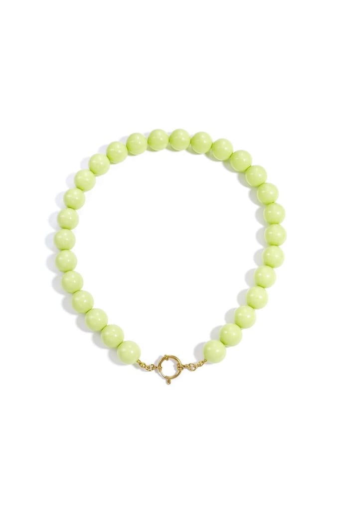Ketting met grote kralen en frontsluiting-15mm