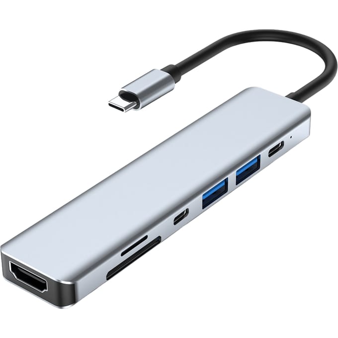 Mocaa 7-in-1 USB-C Docking Station Zwart 1m