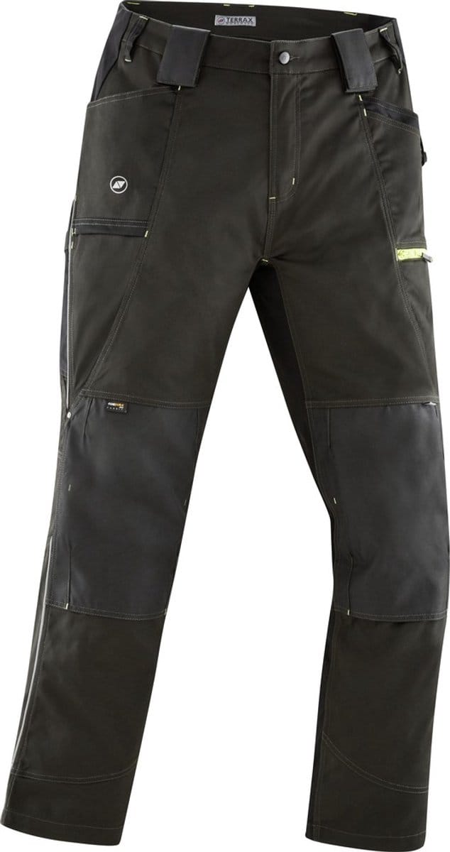 Terrax Workwear Arbeitshose donkergroen/Limette
