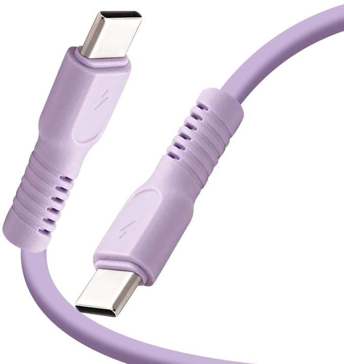 Forever, USB-C naar USB-C Oplaadkabel 60W - 3A Data & Opladen - 1.8m, Paars