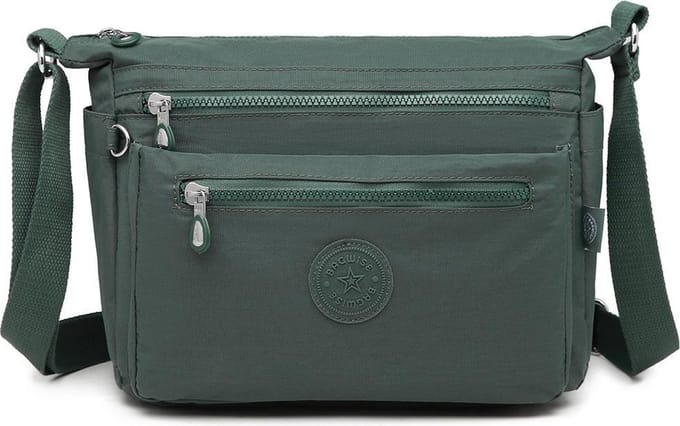 Bagwise® Schoudertas - Crossbody - Dames - 23cm x 27cm - (1238) -Groen