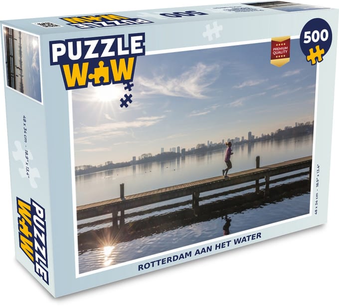 Puzzel Rotterdam - Skyline - Water - Legpuzzel - Puzzel 500 stukjes