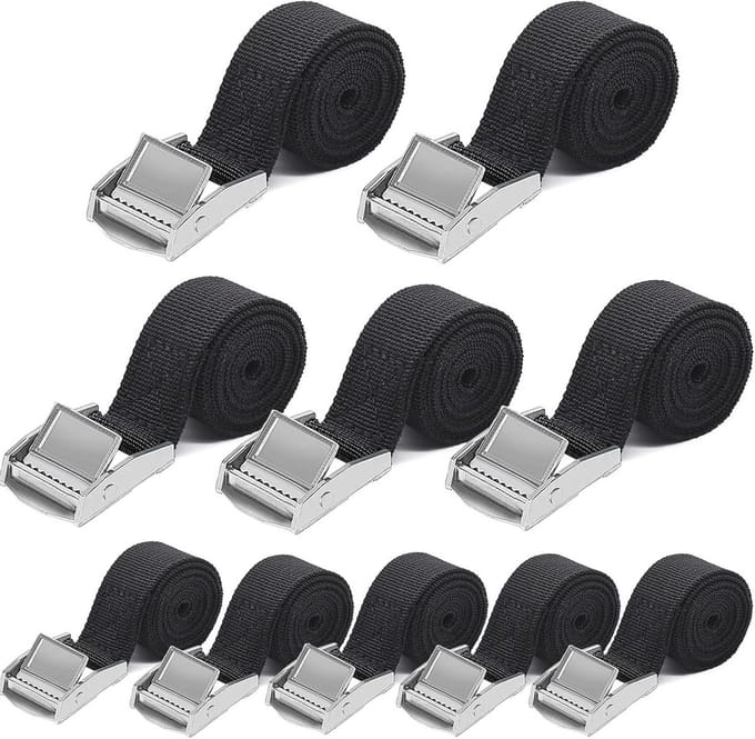 10 stuks robuuste spanbanden 25 mm x 1 m voor efficiënt bevestigen en bundelen