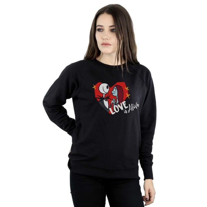 Disney Dames/Dames The Nightmare Before Christmas Love Is Alive Sweatshirt (Zwart)
