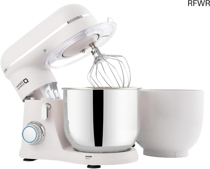 RFWR® Compacte keukenmachine met dubbele 3,5L kommen en 10 snelheden