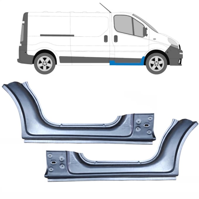 Reparatie dorpel voor Opel Vivaro 2001-2014 / Links + Rechts / Set
