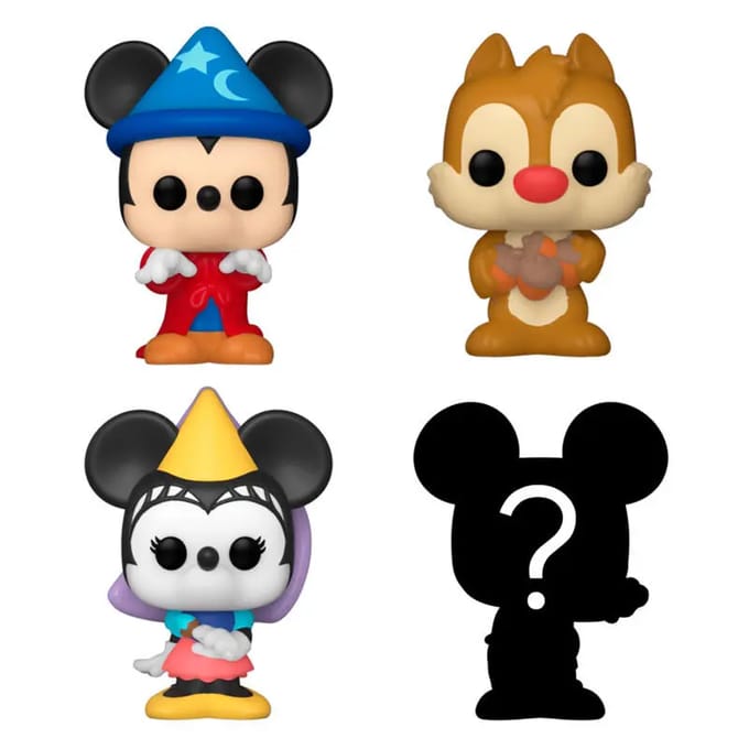 Funko Bitty Pop! Disney 4 Pack Sorcerer Mickey, Dale, Princess Minnie and mystery