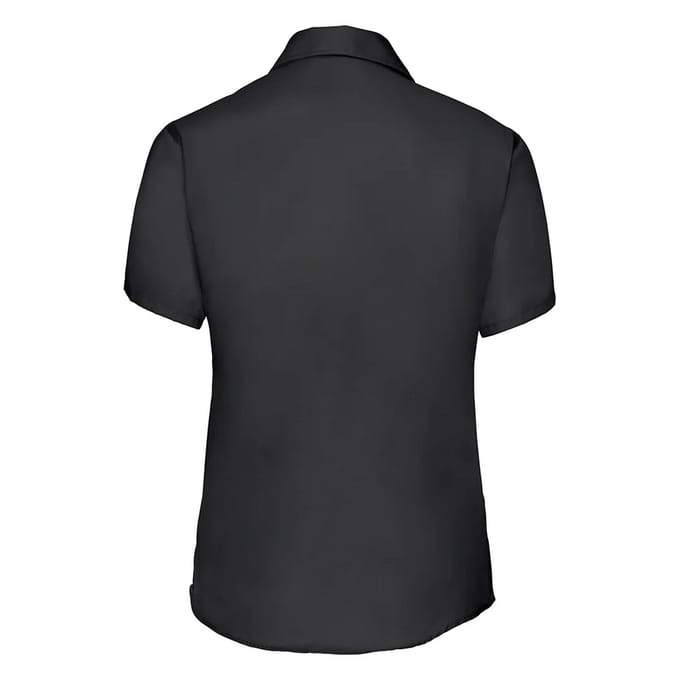Russell Collection Dames/Dames Ultimate Non-Iron Shirt met Korte Mouwen (Zwart)