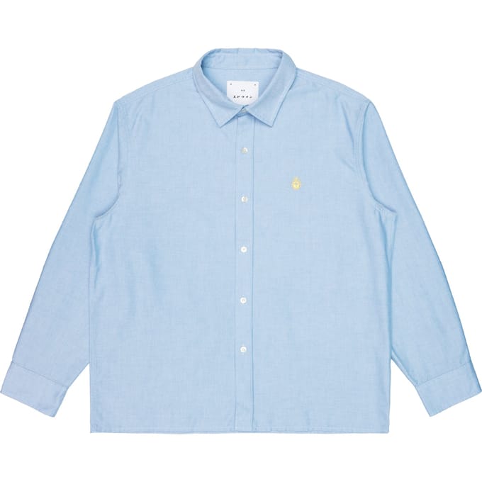 Overhemd Lange Mouw Edwin I036549 BIG OX-SHIRT LS-01.67 BLUE