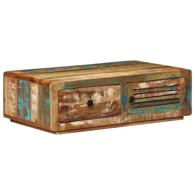 vidaXL - Salontafel - 89x55x29 - cm - massief - gerecycled - hout