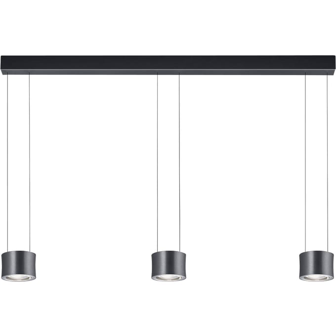 BANKAMP Impulse hanglamp 3-lichts van Dime naar Warm antraciet