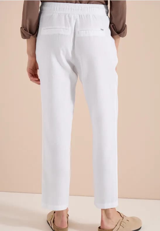 Slim Legs broek in causale pasvorm van linnen
