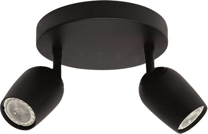 Trova Opbouwspot 2-lichts rond zwart - Modern - Freelight