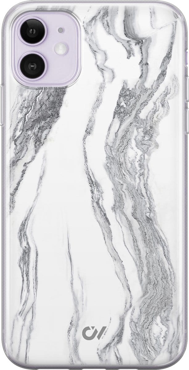 Hoesje geschikt voor Apple iPhone 11 - Marble Ivory - - Grijs - Apple - Casevibes
