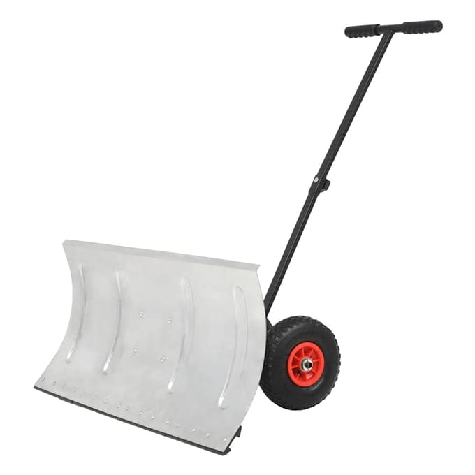 vidaXL - Sneeuwploeg - handbediend - met - wielen - 100x44 - cm