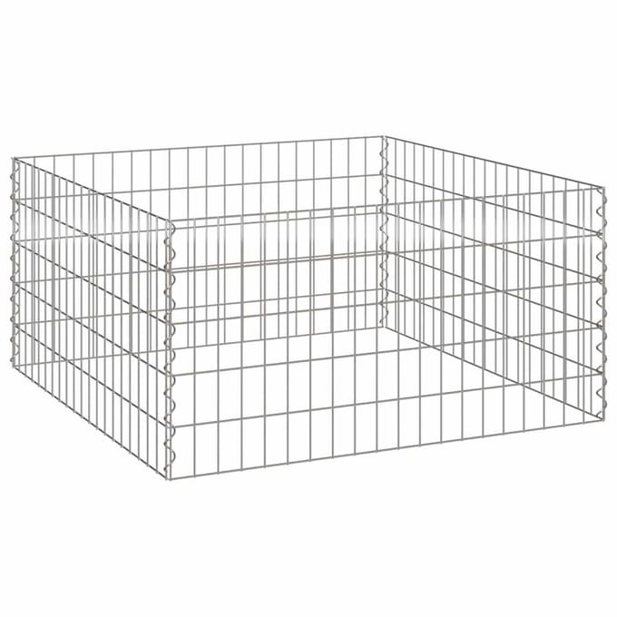 vidaXL Vierkante Komposteerder 100 x 100 x 50 cm IJzer