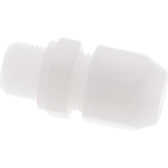 10x12mm & G3/8'' PVDF rechte slangkoppeling met buitendraad 10bar/145psi