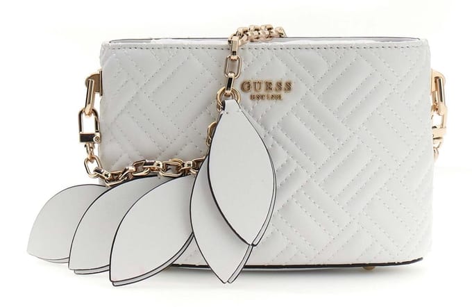 GUESS schoudertas Sally Mini Bucket White wit