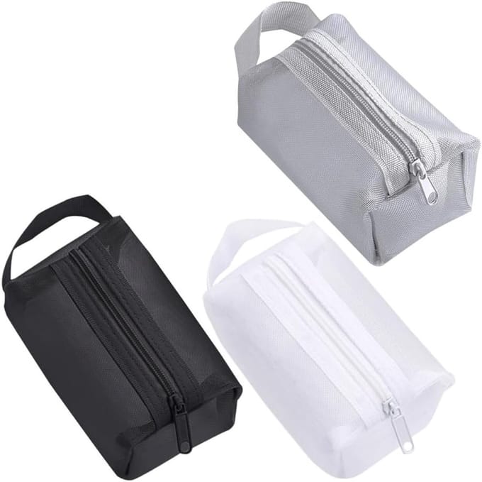 Compacte Mini Zip Pouch Set van 3 - Ideaal voor Munten, Lippenstift en Oplaadkabels (10x6.5x4cm)