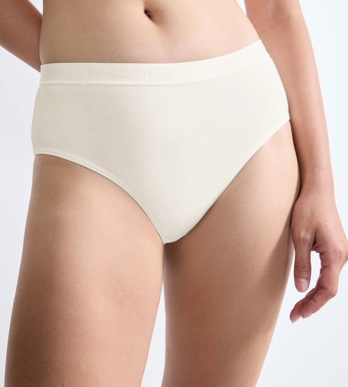 sloggi GO Casual Midi 2P Dames Onderbroek - SILK WHITE - Maat XL