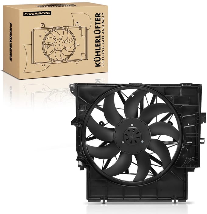 Frankberg 1x Motorradiateur Enkele ventilator