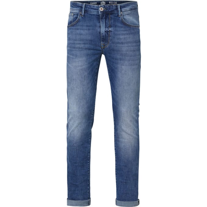 Petrol Industries - Heren Seaham Future Proof Slim Fit Jeans  - Blauw