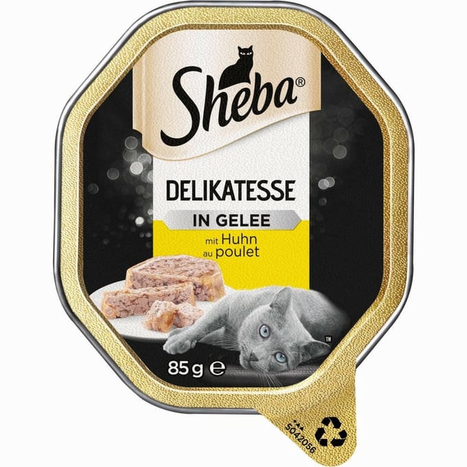 Sheba kom delicatesse in gelei gesneden 22x85g - met kip