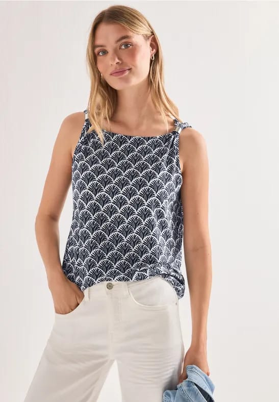 Top met boothals en schouderdetail