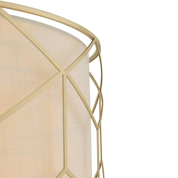 Maytoni hanglamp Messina, Ø 45 cm, beige, linnen